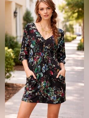 Maeve Anthropologie Watercolor Dress